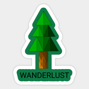 Wanderlust Pine Sticker